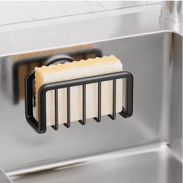 Sponge Holder for Kitchen Sink Organizer with Suction Cup Rustproof Sink Sponge Stand Removable Kitchen Sponge Holder