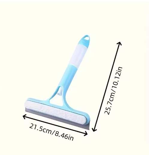 3-in-1 Silicone Shower Squeegee Wiper Hand-held Spray Window Wiper with Nozzle Watering