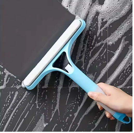 3-in-1 Silicone Shower Squeegee Wiper Hand-held Spray Window Wiper with Nozzle Watering